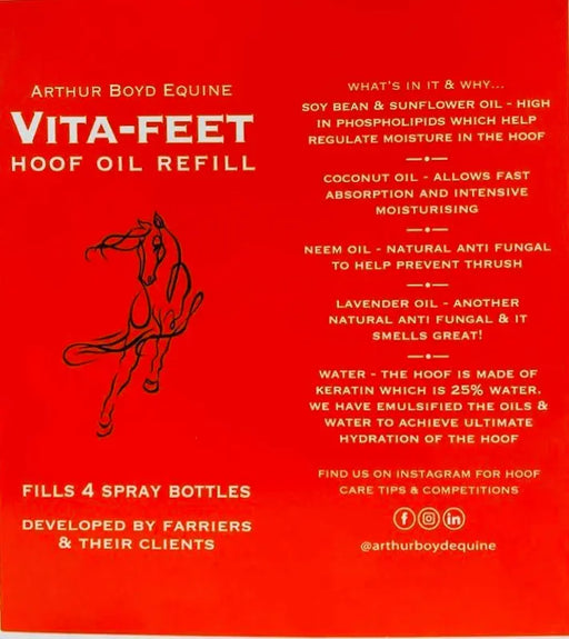 VITA-FEET Hoof Oil Refill - 2 L - Chestnut Mill