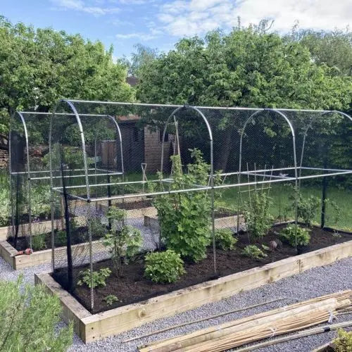 Domed Walk In Fruit/Vegetable Cage - 1.2m wide x 1.88m Height - Various Lengths and Netting - Chestnut Mill