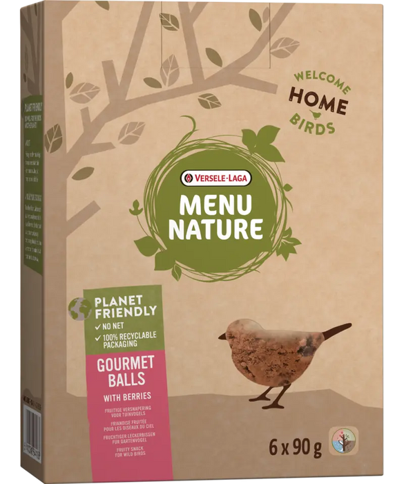 Versele-Laga Menu Nature Gourmet Ball Berry 6x 90g - Chestnut Mill