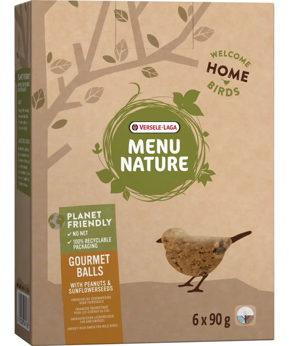 Versele-Laga Menu Nature Gourmet Ball Peanut 6x 90g - Chestnut Mill