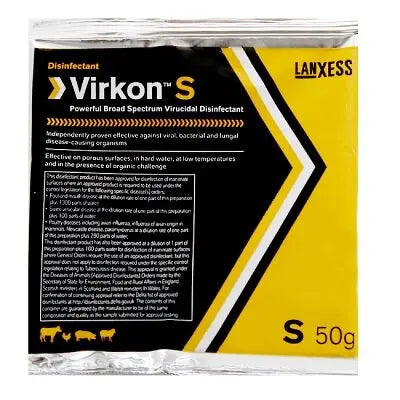 Virkon S Broad Spectrum Disinfectant Sachet - Various Sizes DuPont