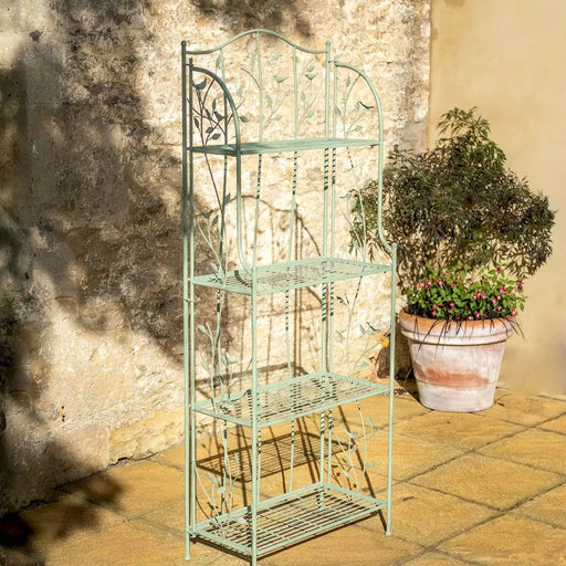 WOODLAND FOLDING 4 TIERD SHELF - GREEN Ascalon