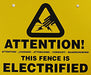 Warning sign for Electric Fencing - Chestnut Mill