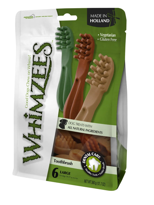 Whimzees Toothbrush Large 6x6 Bags x 150mm - Chestnut Mill