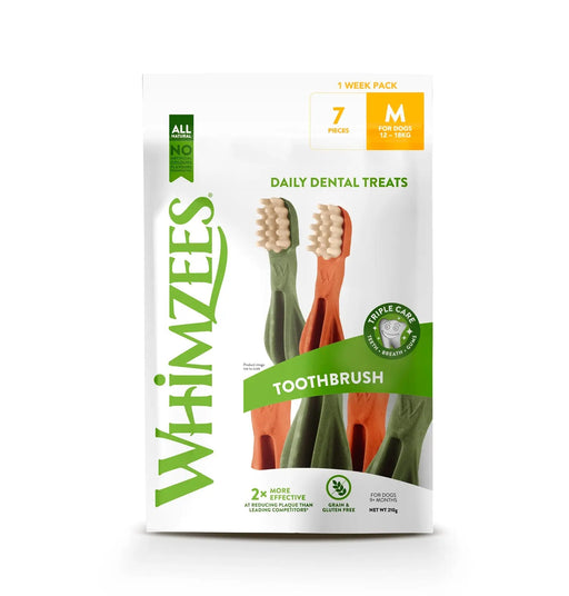 Whimzees Toothbrush MediumWeek Pk7x6 - Chestnut Mill