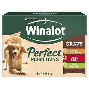 Winalot Perfect Portions - Mixed - Chunks in Gravey 4x 12x 100g - Chestnut Mill