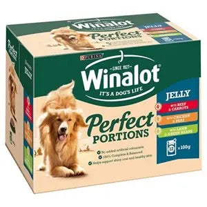 Winalot Perfect Portions - Mixed - Chunks in Jelly 4x 12x 100g - Chestnut Mill